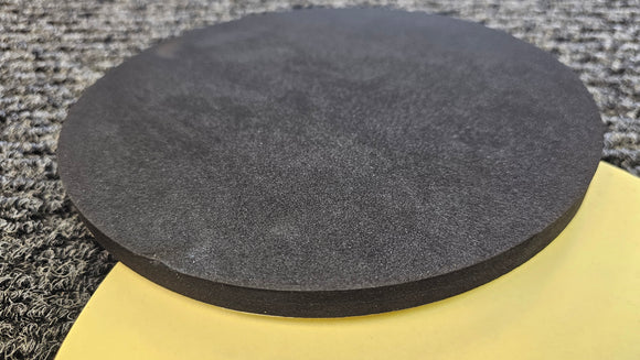 High density foam conversion base pad with self adhesive backing